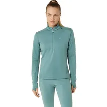 Asics Damen T-Shirt ROAD WINTER 1/2 ZIP MID LAYER, CELADON, XL
