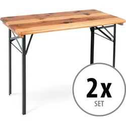 Stagecaptain BBT-117 Hirschgarten Bierzelttisch 117 cm Natur 2x Set