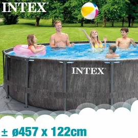 Intex Greywood Prism Frame Pool Set 457 x 122 cm inkl. Filterpumpe