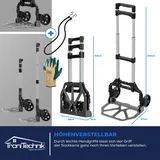 Tronitechnik TroniTechnik® Sackkarre Handkarre klappbar, Transportkarre bis 80kg, Klappwagen - Vollgummireifen, höhenverstellbar