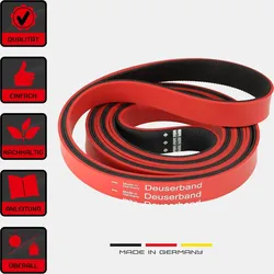 FITNESSBAND LIGHT ROT SCHWARZ 18 KG DEUSER® BAND 18kg