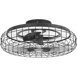 FORLIGHT Merak - Deckenventilator mit LED-Lampe ohne Lamellen. Deckenventilator mit 6 Geschwindigkeiten und dimmbarem Licht 2700-6000K