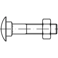 Hörger & Geßler DIN 603 Flachrundschraube M16x75 Stahl 4.6