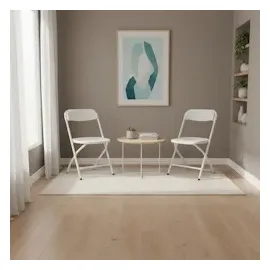 HJH Office Gartenstühle, TUDELA XXL PRO W Kunststoff Weiß