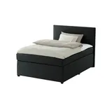 deinbett Boxspringbett mit Matratze und Topper H3 Duke ¦ schwarz ¦ Maße (cm): B: 97 H: 104