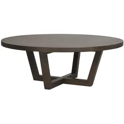 Couchtisch Boxford, Eiche Furnier Braun, rund 110cm