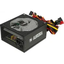 iBox AURORA 600W 14cm fan PSU GAMING (600 W), PC Netzteil, Schwarz