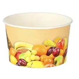 Papstar Starpak Eisbecher, Pappe rund 125 ml Ø 8 cm 4,8 cm "Früchte"