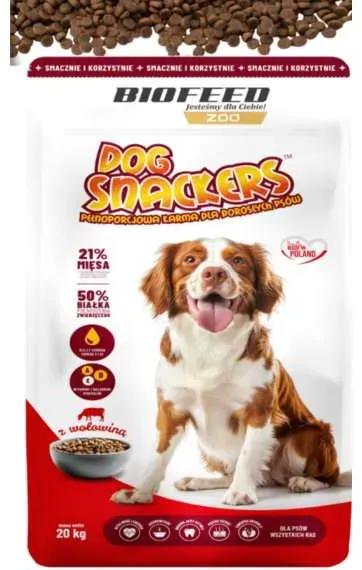 DOG SNACKERS ADULT MIT RINDFLEISCH 20 KG