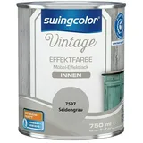 swingcolor Vintage Effektfarbe Möbel-Effektlack  (Seidengrau, 750 ml, Seidenmatt, Wasserbasiert)