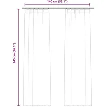 vidaXL Verdunkelungsvorhänge Haken 2 Stk. Samt Dunkelblau 140x245cm