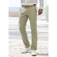 John Devin Chinohose JOHN DEVIN "regular-fit, lange Oxford Hose", Herren, Gr. 34, Länge 32, grün (hellgrün), Web, Obermaterial: 98% Baumwolle, 2% Elasthan, unifarben, regular fit lang, Hosen Chinohose, aus elastischer Baumwoll-Qualität