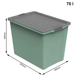 Rotho Aufbewahrungsbox Compact 57 x 39,5 x 43,5 cm 1-tlg. grün