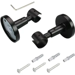 Deckenträger für Gardinenstangen LIEDECO, schwarz, Ø:1,6cm, Gardinenstangenhalterungen, für Gardinenstangen Ø 16 mm
