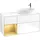 Villeroy & Boch Waschtischunterschrank 3 Auszüge 120 x 60,3 x 50,1 cm Glossy Weiß Lackiert / Gold Matt Lackiert