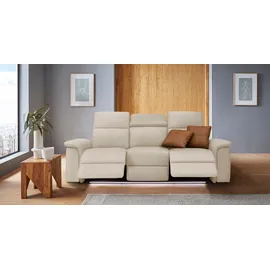 PLACES OF STYLE »Pareli 229cm, manuelle u. elektr. Relaxfunktion in 2 Sitzen«, USB, KT-Verstellung, LED Beleuchtung, in Echtleder, Kunstleder, Web