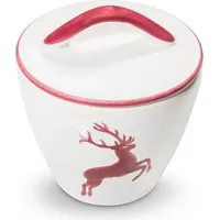 Gmundner Keramik Bordeauxroter. Hirsch, Zuckerdose Gourmet (Ø 9cm)