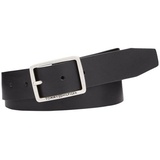 Tommy Hilfiger Herren Gürtel Jeans Buckle 3.5 Ledergürtel, Schwarz (Black), 105 cm