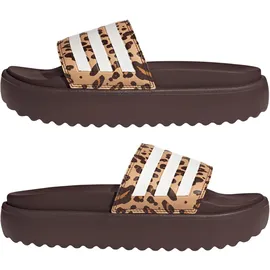 adidas Platform Adilette Damen Shadow Brown/Cloud White/Magic Beige 38