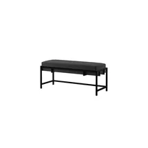Möbel Kraft Polsterbank Schwarz 80 x 45 x 35 cm