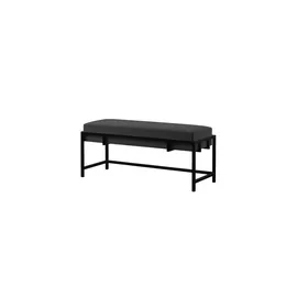 Möbel Kraft Polsterbank Schwarz 80 x 45 x 35 cm