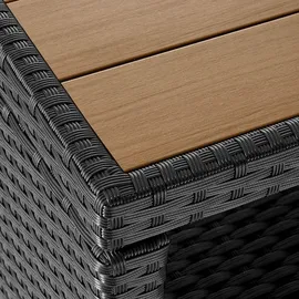 Tectake Gartenschrank Monscia Aufbewahrung Schwarz 90x55,5x87 cm