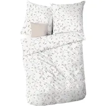 KAEPPEL Leaf Allover Floral Beige 135 x 200 cm + 80 x 80 cm