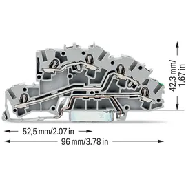 WAGO GmbH& Co. KG Installationsetagenklemme 4mm2 L/L/PE grau