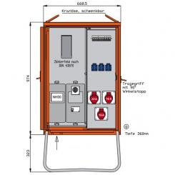 Walther Anschlussverteiler WAV0100R1, 22kVA