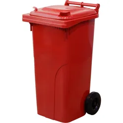 Abfall- und Wertstoffsammelbehälter / 2-Rad Container (F) -  rot / rot / 480