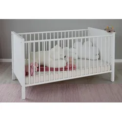 Babybett TRENDTEAM "Ole", weiß, B:76cm H:83cm L:147cm, Holzwerkstoff, Babybetten