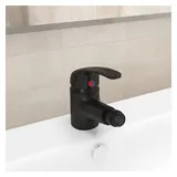 vidaXL Badezimmer Bidet Mischbatterie Schwarz 13x12 cm