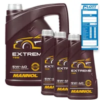 8L MOTORÖL MANNOL ÖL EXTREME 5W-40 MN7915-5 für MB VW OPEL RENAULT PORSCHE FIAT MOTORENÖL + INSPEKTIONSAUFKLEBER