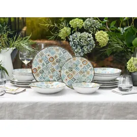 CreaTable Mosaik Tellerset 16-tlg. bunt