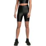 URBAN CLASSICS Highwaist Shiny Metallic Cycle Shorts Schwarz XXL