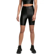 URBAN CLASSICS Highwaist Shiny Metallic Cycle Shorts Schwarz XXL