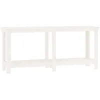 VidaXL Werkbank Weiß 180x50x80 cm Massivholz Kiefer
