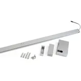 Garderobenstange mit LED-Licht Castor mit abnehmbarer Batterie und Bewegungssensor, L858mm, Kunststoff und Aluminium, Metallic grau - Emuca