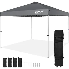 Vevor Faltpavillon 3,05 x 3,05 m inkl. 4 Seitenteile Silber