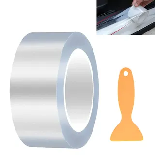 Auto Lackschutzfolie, Lackschutzfolie Transparent, Kantenschutz Schutzfolie, Selbstklebende Lackschutzfoli, Universal Lackschutzfolien, mit Schaber, für Auto Fahrrad Motorrad, 5mm x 10m