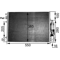 Mahle Klimakondensator (AC 303 000S) für RENAULT Thalia I