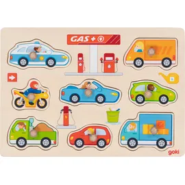 GoKi Steckpuzzle Tankstelle