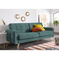 3-Sitzer EXXPO - SOFA FASHION "Nappa, kompakt und komfortabel, bequem, zeitloses Design, L-Form", blau (aqua), B:222cm H:87cm T:89cm, Samtvelours (100% Polyester);Webvelours (100% Polyester), Sofas, tolle Detailverarbeitung