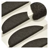 vidaXL Selbstklebende Treppenmatten 10 Stk. 56x17x3 cm Anthrazit Halbrund
