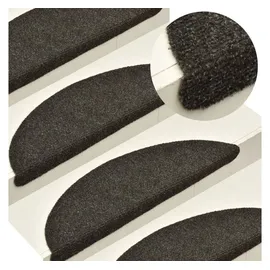 vidaXL Selbstklebende Treppenmatten 10 Stk. 56x17x3 cm Anthrazit Halbrund
