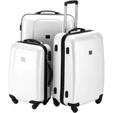 Hauptstadtkoffer - Wedding - 3er Koffer-Set Trolley-Set Rollkoffer Reisekoffer, TSA, Doppelrollen, (S, M & L), weiß