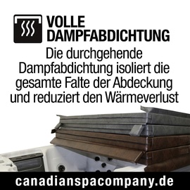 Canadian Spa Isolierabdeckung Braun für Whirlpools 13 cm universell passend