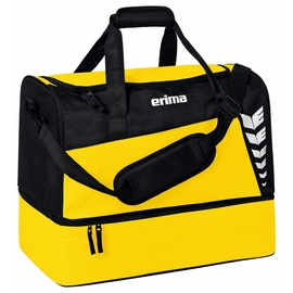 Erima Unisex Six Wings Sporttasche mit Bodenfach, gelb/schwarz, L