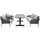 LC Garden Terrano Lifttisch 90 x 180 x 0 cm Grau