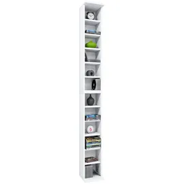 VCM Bigol Standregal 21 x 20 x 180 cm Weiß